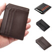 Mens Small Leather Id Credit Card Wallets Holder Slim Pocket Case