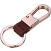 JOBON Bangzhong key ring car key chain ring waist hanging picking fiber leather ZB-008G rose gold creative gift birthday gift