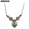 New Ethnic Turkish Women Pendant Necklace Antique Gold Color Resin Indian Wedding Jewelry Ancient Chocker Bohemia Gift Good Deal