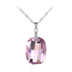 Aiyaya America&Europen Style Pink Crrystal 10kt Gold Plated Pendant Necklaces