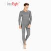 INTERIGHT Qiuyi Qiuku 50S long-staple cotton spandex comfortable warm male V-neck suit ingenuity to create Jingshu cotton craft gray XL