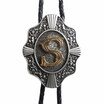 Men Bolo Tie Original Initial Letter Western Cowboy Cowgirl Wedding Bolo Tie Leather Necklace