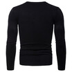 AOWOFS European code mens round neck sweater Amazon foreign trade solid color long-sleeved mens knit bottoming shirt YM005