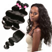 Peruvian Virgin Hair Body Wave 3 Bundles With Closure Good Quality Natural Color Unprocessed Human Hair With lace Closure