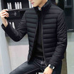 Mens Fashion Pure Color Long Sleeve Stand Collar Breathable Keep Warm Casual Zipper Cardigan Coat