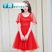 Pregnant women short color dress bride fashion wedding evening dress banquet bridesmaid dress female