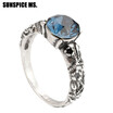 Bohemia Ethnic Engagement Ring For Women Antique Silver Color Big Stones Relief Female Fine Vintage Rings Wedding Jewelry 2018