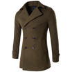 AOWOFS new high quality mens coat double-breasted epaulettes coat windbreaker D111