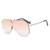 SHAUNA Oversize Women Rimless Sunglasses Brand Designer Fashion Men Gold Reflective Pilot Shades UV400