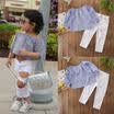 Toddler Kids Baby Girls Off Shoulder Tops T-shirt Hole Pants Outfits Clothes