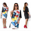 Fashion Women Short Sleeve Loose Casual Tops Blouse T Shirt Short Slim Dress