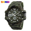 SKMEI Sports Watch For Men Digital LED Outdoor Waterproof Watch with Dual Signage Display in Military Style High-end brand luxury watch 0990