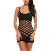 Women Mesh Sexy Hollow Fishnet Babydoll Lingerie Mini Slim Dress Nightwear