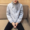 Mens Fashion Large Size Long Sleeve Casual Slim Zipper Hooded Jacket Coat