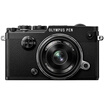 Olympus OLYMPUS PEN-F-1718K fixed focus lens set black 20 million pixels built-in WIFI five-axis anti-shake flip touch screen classic retro