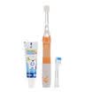 MDB baby electric toothbrush set 1-3-6 years old child baby 360 degree waterproof toothbrush 25g fluoride-free toothpaste 1 orange