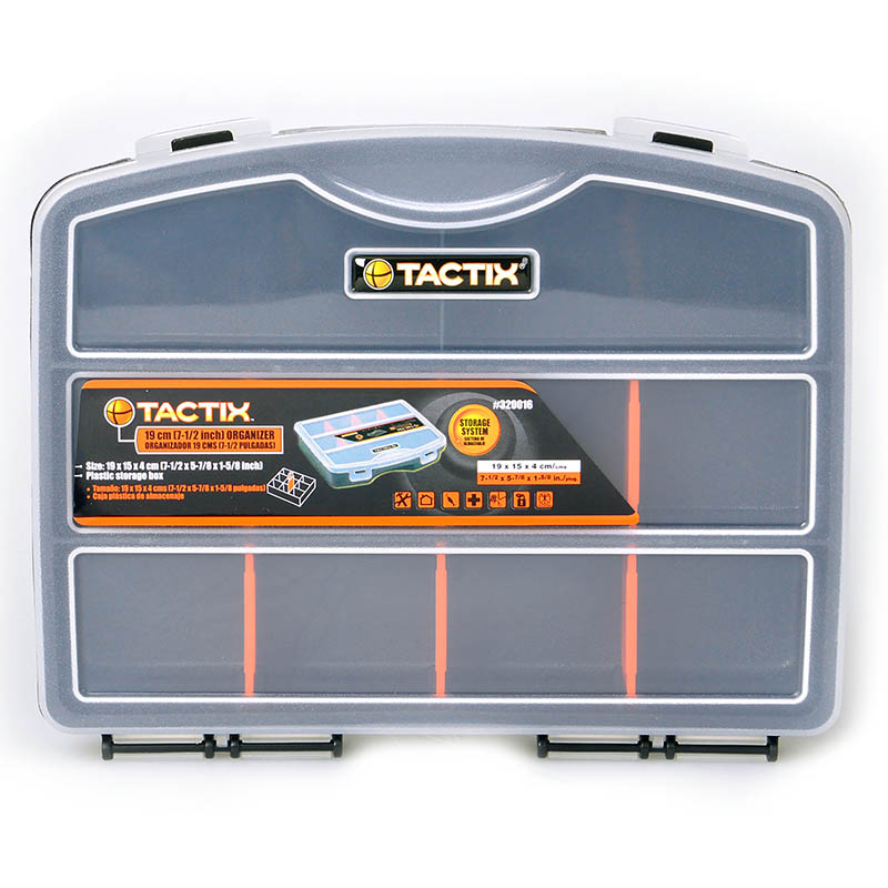 Tactics 320016 Parts box 19cm 7-12in Storage hardware compartment fishing tool components finishing box tool box