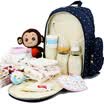 aardman multi-functional large-capacity shoulder Mummy bag pregnant women to be produced bag backpack HY-1208 dark blue dot