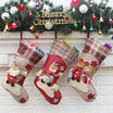 3pcsset Christmas Hanging Stockings Santa Snowman Reindeer Gift Candy Bags Christmas Decoartions Ornaments
