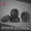4Pcs AUSTAR AX-4020E 19 Inch 110mm 110 Rock Crawler Tires with Beadlock Wheel Rim for D90 SCX10 AXIAL RC4WD TF2 RC Car