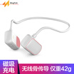 BlogFish G-FIRE YE Bone Conduction Wireless Bluetooth Sports Headphones Lightweight Hanging Ear Running Fitness Waterproof Non-in-ear Head Apple Android Universal Headset White