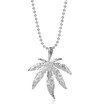 2018 Europe&America hip hop marijuana leaf necklace trend personality maple leaf pendant sweater chain clothes accessories for