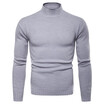 AOWOFS Europe code new foreign trade mens high lapel Slim bottoming shirt solid color knitted sweater YM007