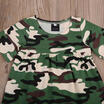 Kid Baby Girl Child Army Green Camouflage Casual Short Loose Mini Dress Outfit