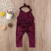Pretty 1PC Kids Baby Girl Velvet Romper Backless Bodysuit Jumpsuit Outfits 1-6T