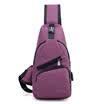 Men USB Charger Port Anti-theft Chest Pack Backpack Rucksack Shoulder Sling Bag