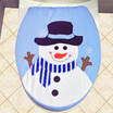 Soft Polyester Snowman Christmas Toilet Seat Cover Christmas Closestool Decorations Ornaments for Bathroom