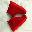 Fashion Designer Studded Spikes Flats shoes Red Bottom Shoes For Men&Women Party Lovers Genuine Leather Sneakers