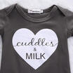 Newborn Baby Girl Boy Letters Bodysuit Romper Jumpsuit One-pieces Outfits 0-18M