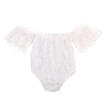 Toddler Baby Girls Lace Off Shoulder Romper Bodysuit Jumpsuit Outfits Sunsuit UK