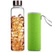 Jiahong orange cloth sets of 550ml fashion glass bottle transparent