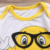 USStock Newborn Baby Boy Tops Long Sleeve RomperPants 3pcs Outfits Clothes 0-24