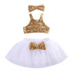 Princess Baby Girl Sequins TopsTutu Skirts 3pcs Outfits Party Dress Sundress AU