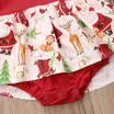 Newborn Infant Baby Girl Christmas Bodysuit Romper Skirts 2Pcs Outfits Clothes