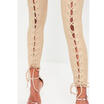 New Womens Casual Faux Suede Lace Up Slim Trousers Skinny Long Pants Leggings