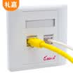 LIJIA LJ-MB088 Phone RJ11 Voice Module RJ45 Super Five Network Gold Plated Module 86 Double Port Panel Module Panel Engineering Wiring Combination Set