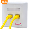 LIJIA LJ-MB086 module panel combination set super five network module 2 double port panel RJ45 gold-plated socket GB 86 type panel engineering wiring