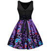 Butterfly Floral Print Bowknot Vintage Dress