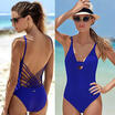 Sexy Womens Swimwear One Piece Strappy Swimsuit Monokini Push Up Padded Bikini