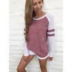 Fashion Womens Girl Long Sleeve T-shirt Sweatshirt Pullover Tops Casual Blouse V