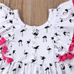 Newborn Kid Baby Girls Flamingo Floral Party Pageant Gown Dress Sundress Clothes