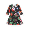 CHILDREN GIRLS XMAS MOTHER & DAUGHTER CHRISTMAS FATHER SANTA SWING DRESS NEW