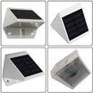 Stainless LED Solar Power Wall Mount Light Outdoor Garden Yard Sensor Lamp UK