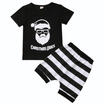 USA Toddler Kids Baby Boys Tops T-shirt Striped Pants 2Pcs Outfits Set Clothes