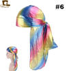 MenWomen Silk Laser Polyester Bandana Hat Durag Rag Tail Headwrap Headwear Gift