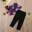Toddler Kid Baby Girl Floral Off Shoulder Top T-shirt Pants Outfits Clothes 2-7T